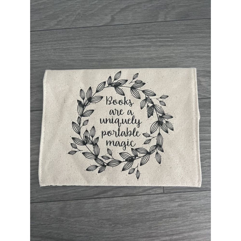 Owlcrate Canvas Bag Pouch Envelope "Books Are a Uniquely Portable Magic" NWOT